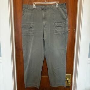 Cabelas 7 Pocket Hiker Cargo Pants Mens 40x30 Gray Cotton Outdoor‎ Adventure